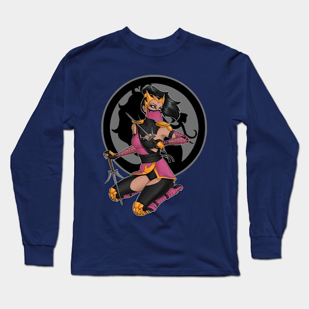 Kahnum Mileena Long Sleeve T-Shirt by HeatherNoel